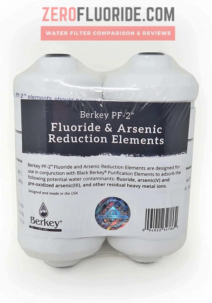 berkey PF2 fluoride and Arsenic Filters