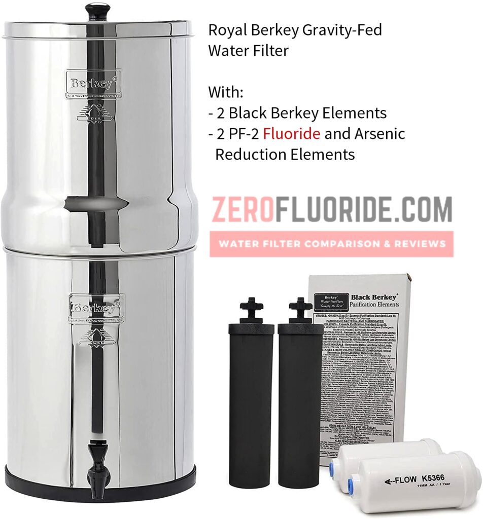 Berkey Gravity Water Filter with Fluoride and Arsenic Filter