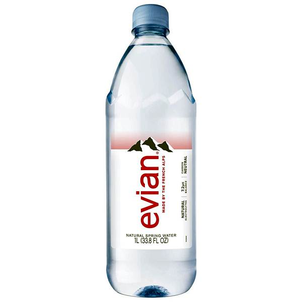 Evian Natural Spring Water Fluoride Free