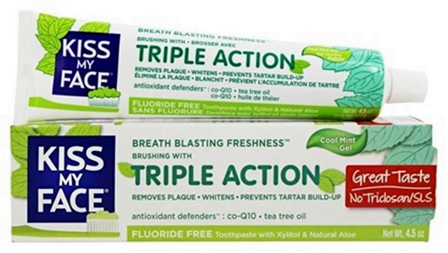 Kiss My Face Triple Action fluoride free Toothpaste